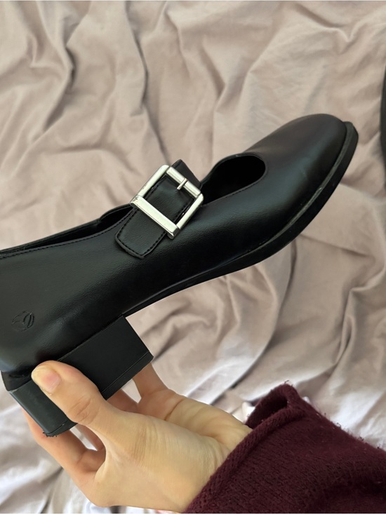 Shoes - PREV Black Buckle Mary Jane Block Heel - Women